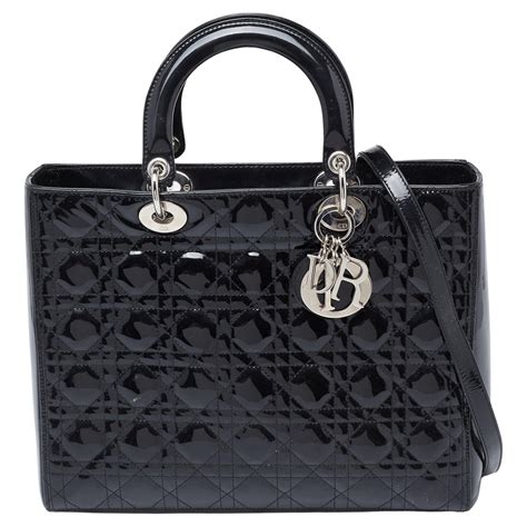 cannage lady dior|Lady Dior tote large black.